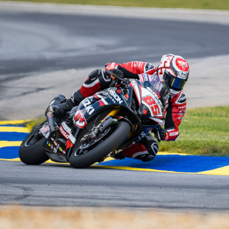Jake Lewis charged to his first Superbike podium in years on Saturday at Road Atlanta. ﻿Photo by JR Howell.