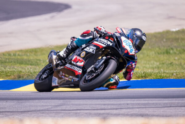 Sam Lochoff finished second again in Supersport on Sunday at Road Atlanta during the Suzuki GSX-R750's debut weekend in the new Next Gen Supersport class. ﻿Photo by JR Howell.