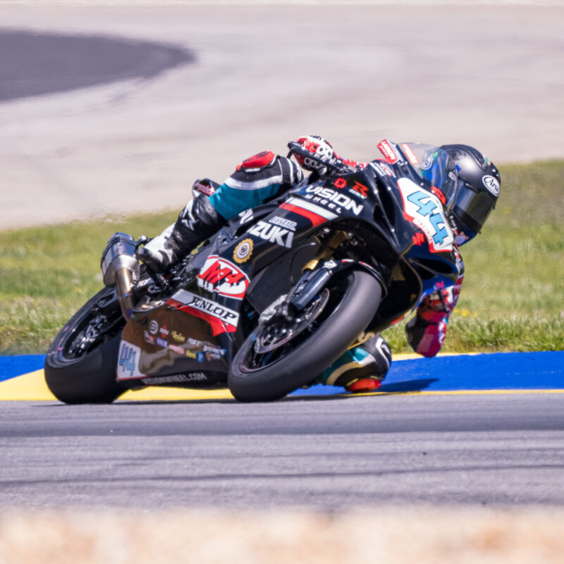 Sam Lochoff finished second again in Supersport on Sunday at Road Atlanta during the Suzuki GSX-R750's debut weekend in the new Next Gen Supersport class. ﻿Photo by JR Howell.