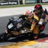 Chris Ulrich pilots the Dunlop ECSTAR Suzuki Two-Seat Superbike at Road America in June 2022. Photo By Brian J. Nelson.