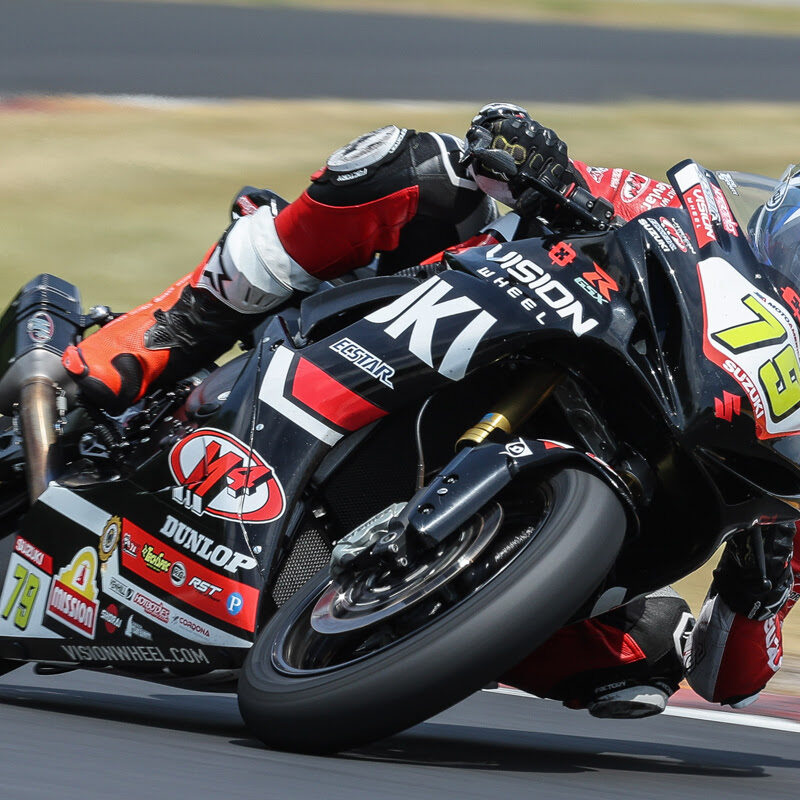 With a fourth in Race 1, Teagg Hobbs (79) has his best finish of the season so far.