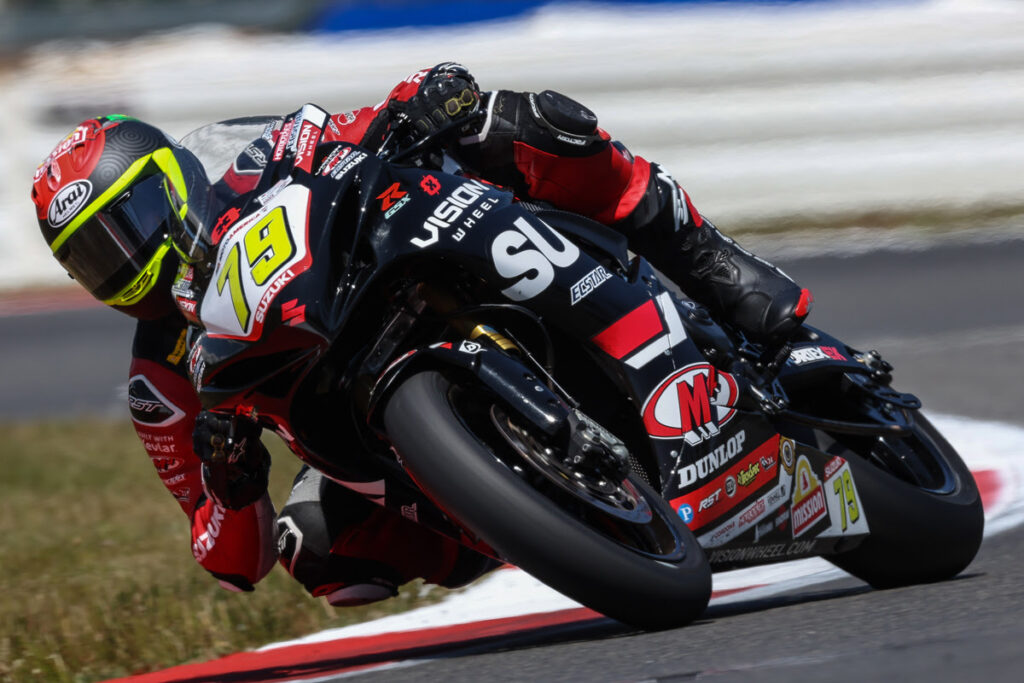 Teagg Hobbs (79) captures his first Supersport podium.