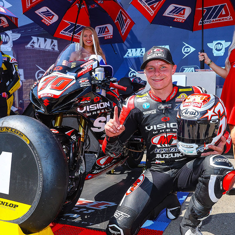 Ty Scott captures the MotoAmerica Supersport win at Pittsburgh.