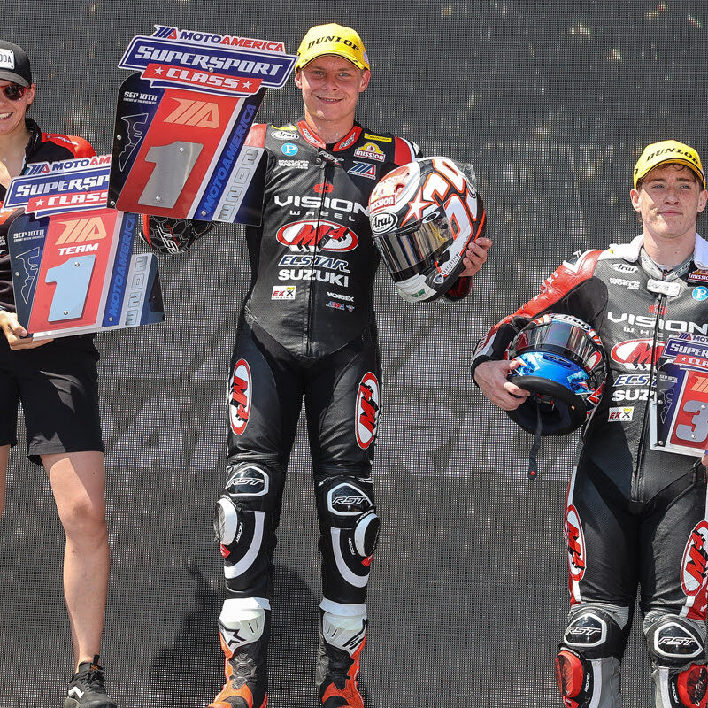 A victory for Tyler Scott (70) and a third for Torin Collins (14) in Race 2.